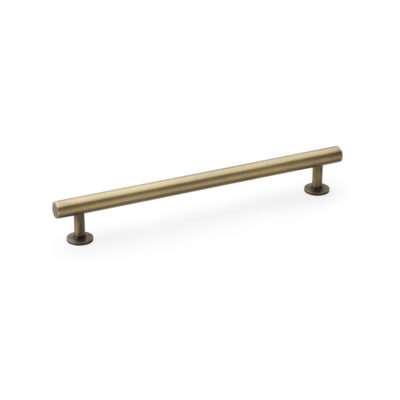 Alexander And Wilks Round T Bar Cabinet Pull Handle 160mm C/C Antique Brass AW814-160-AB