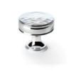 Alexander And Wilks Lynd Hammered Cupboard Knob 38mm Dia. Polished Chrome AW818-38-PC