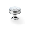 Alexander And Wilks Lynd Hammered Cupboard Knob 32mm Dia. Polished Chrome AW818-32-PC