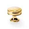 Alexander And Wilks Lynd Hammered Cupboard Knob 38mm Dia. Unlacquered Brass AW818-38-UB