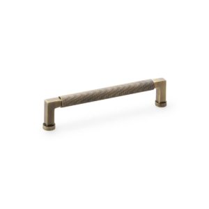 Alexander And Wilks Camille Knurled Cabinet Pull 160mm C/C Antique Brass AW819-160-AB