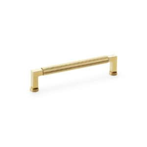 Alexander And Wilks Camille Knurled Cabinet Pull 160mm C/C Satin Brass Pvd AW819-160-SBPVD