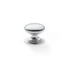 Alexander And Wilks 38mm Rnd Cup Knob Integral Stepped Rose Polished Nickel AW825-38-PN