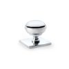 Alexander And Wilks Quantock Cupboard Knob On Square Plate AW826-34-PC Polished Chrome