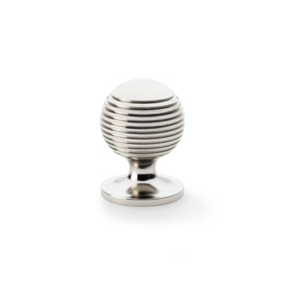 Alexander & Wilks Caesar Cupboard Knob 32Mm On Round Rose AW832-32-PN Polished Nickel