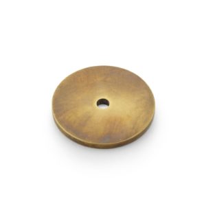 Alexander And Wilks Circular Backplate 40X3mm T/S Cabinet Hw Burnished Brass AW895-40-BB