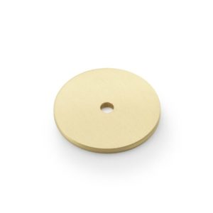 Alexander And Wilks Circular Backplate 40X3mm T/S Cabinet Hdw Satin Brass AW895-40-SB