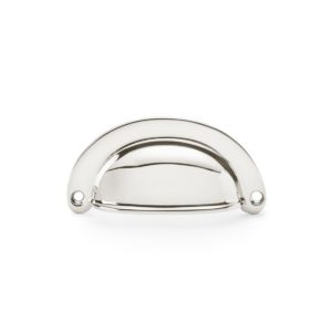 Alexander And Wilks Ridged Cup Pull Face Fix 70mm C/C Polished Nickel AW901PN