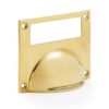 Alexander & Wilks Conway Card Pocket Flush Pull AW904UB Unlacquered Brass