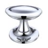 Fulton & Bray FB504PVDN Oval Stepped Mortice Knob Furniture 60mm Rose Dia PVDN Pvd Nickel