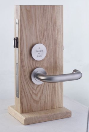 Zoo Hardware Lift To lock Kit Complete with Door Handle Set and Din Lock 60mm ZCS030LLSS-ZDL7260LLSS
