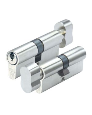 Zoo Hardware P5 90mm Cylinder and Turn Keyed to Differ Nickel P5EP90CTNPE