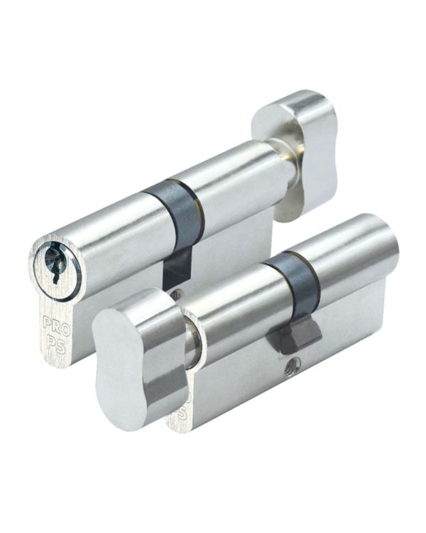 Zoo Hardware P5 90mm Cylinder and Turn Keyed to Differ Nickel P5EP90CTNPE