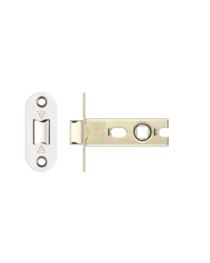 Zoo Hardware PRTL64FD-R-SSS Project Tubular Latch 64mm - UKCA/CE, Radius Forend, Satin Stainless Steel - Polished Stainless