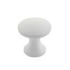 Zoo Hardware TDFK24-MW Round Cabinet knob 24.2mm Dia. Matt White Finish