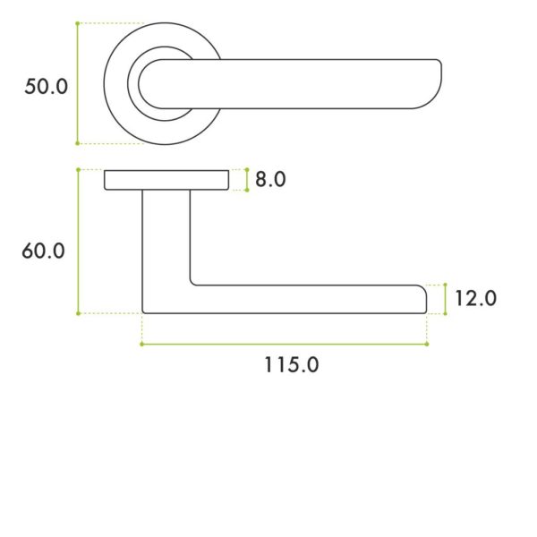 Zoo Hardware ZPA040-CP Valencia Door Handle on Rose Polished Chrome