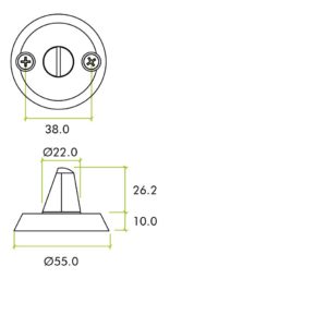 Zoo Hardware ZS-AL008-8-SSS Anti Ligature Turn & release Set - 8mm Spindle - Satin St. Steel
