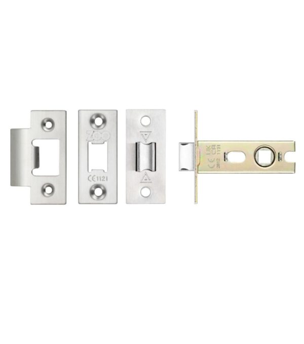 Zoo Hardware PRTL64FD-S-SSS Project Tubular Latch 64mm - UKCA/CE, Square Forend, Satin Stainless Steel