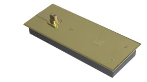 Rutland TS.7002 Hold Open Floor Spring & BC c/w Cover Plate & SA Pack Polished Brass