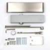 Rutland TS.9205 Door Closer, DABC c/w Flatbar Armset, Trimplate Silver