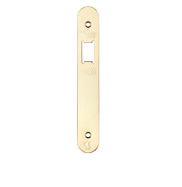 Zoo Hardware ZLAP12R-PVDSB Spare Radius Acc Pk for UK Upright Latch - Contains Forend, Strike & Screws - PVD Satin Brass