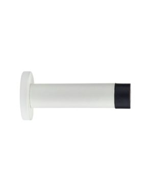 Zoo Hardware ZAS07-PCW Door Stop - Cylinder - 70mm Projection With Rose - Powder Coated Matt White