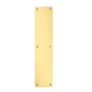 Zoo Hardware ZAS32RB-PVDSB Finger Plate - Blank (Rounded Corner) 75mm x 350mm - Rosso - Satin Brass