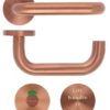 Zoo Hardware ZCS030LL-PVDBZ 19mm Lift to Lock Tubular Return to Door Door Handle set -Push On Rose - Grade 304 - PVDBZ Pvd Bronze