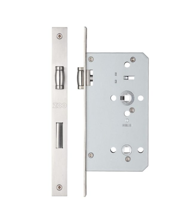 Zoo Hardware Lift To lock Kit Complete with Door Handle Set and Din Lock 60mm ZCS030LLSS-ZDL7260LLSS