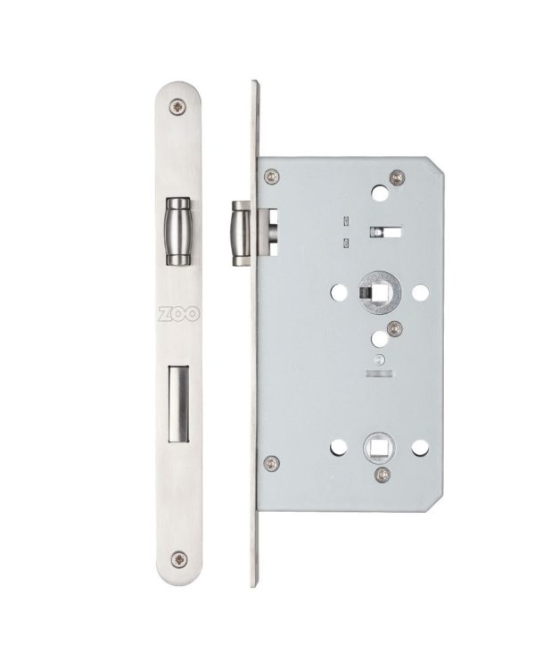 Zoo Hardware Lift To lock Kit Complete with Door Handle Set and Din Lock 60mm-Radius ZCS030LLSS-ZDL7260RLLSS