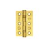 Zoo Hardware Door Hinges Stainless Steel Ball Bearing Grade 7 Certifire UKCA/CE 76mm Favo Satin Brass