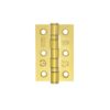 Zoo Hardware Door Hinges Stainless Steel Ball Bearing Grade 7 Certifire UKCA/CE 76mm PVD Polished Brass