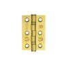 Zoo Hardware Door Hinges Stainless Steel Ball Bearing Grade 7 Certifire UKCA/CE 76mm PVD Satin Brass