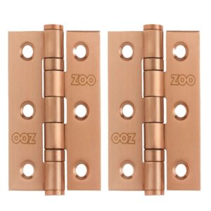 Zoo Hardware ZHSS232-PVDBZ Hinges - Ball Bearing 76mm x 50mm x 2mm Square Corner - PVD Bronze