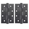 Zoo Hardware ZHSS243-MB Grade 13 Hinges - Ball Bearing 102mm x 76mm x 3mm Square Corner - Matt Black