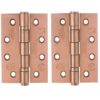 Zoo Hardware ZHSS243-TRG Grade 13 Hinges - Ball Bearing 102mm x 76mm x 3mm Square Corner - Tuscan Rose Gold