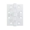 Zoo Hardware ZHSS243 Grade 13 Ball Bearing Hinge Stainless Steel - Grade 201 - 102 x 76 x 3mm Powder coat White