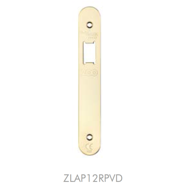 Zoo Hardware ZLAP12R-PCB Spare Radius Acc Pk for UK Upright Latch - Contains Forend, Strike & Screws - Powder Coated Black