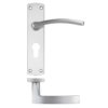 Zoo Hardware ZPA031EP-SC Toledo Door Handle on Euro Backplate Satin Chrome