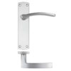 Zoo Hardware ZPA032-SC Toledo Door Handle on Latch Backplate Satin Chrome