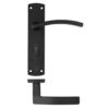 Zoo Hardware ZPA033-MB Toledo Door Handle on Bathroom Backplate Black