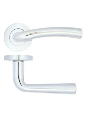 Zoo Hardware ZPA050-CP Seville Door Handle on Rose Polished Chrome