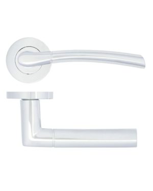 Zoo Hardware ZPA100-CP Andorra Door Handle on Rose Polished Chrome