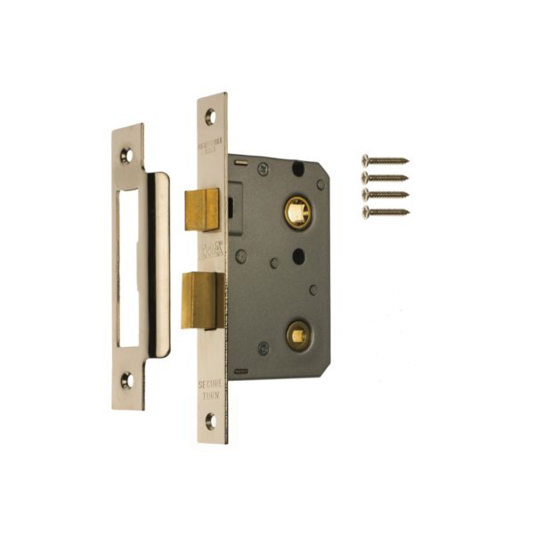 Era 243-32 Bathroom Door Lock 64mm Polished Brass
