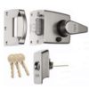 Era 1730-35-1Tp British Standard Keyless Egress Nightlatch Door Lock 60mm paired with 70mm Euro Cylinder and Turn keyed Alike Satin Chrome