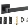 Atlantic Montana Dorpac (2.5" Latch, 3"x2" Hingesx3) - Matt Black ADPS40SMB25