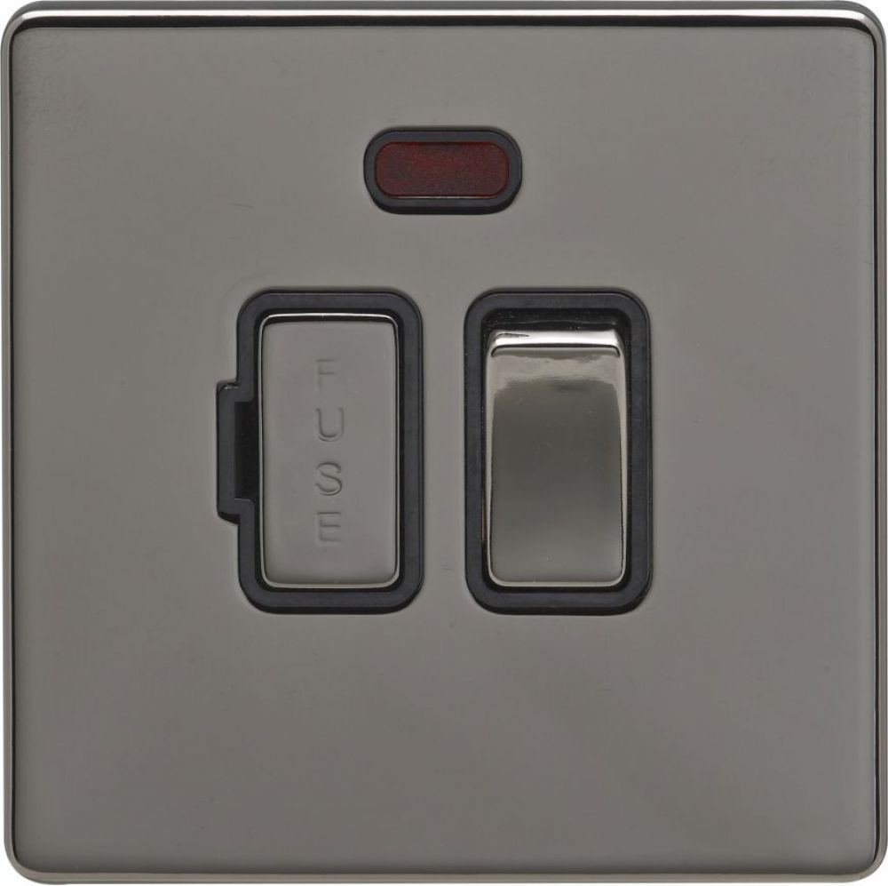 Eurolite Stainless steel Switched Fuse Spur - Black Nickel