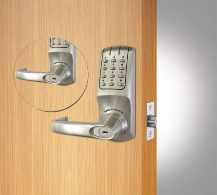 CODELOCKS CL5000 Electronic Digital Lock Back to Back Mortice Latch PVD B/Steel