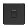 Eurolite Mb1Swb 1 Gang 10Amp 2Way Switch Round Edge Matt Black Plate Black Rocker