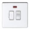 Eurolite Ecpcswfnpcw 13Amp Dp Switched Fuse Spur With Neon Concealed Polished Chrome Plate Matching Rocker White Trim
